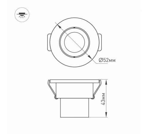 Мебельный светильник Arlight LTM-R52WH 3W Warm White 30deg Мебельный светильник Arlight LTM-R52WH 3W Warm White 30deg