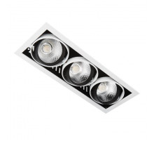 Встраиваемый светодиодный светильник Ambrella Light Cardano T813 BK/CH 3*12W 4200K