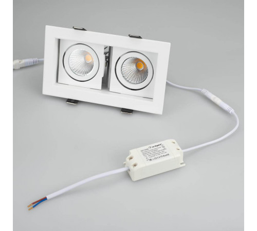 Встраиваемый светильник Arlight CL-KARDAN-S180x102-2x9W Day 024138 Встраиваемый светильник Arlight CL-KARDAN-S180x102-2x9W Day 024138