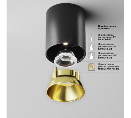Накладной светильник Maytoni Alfa LED C064CL-12W4K-RD-B Накладной светильник Maytoni Alfa LED C064CL-12W4K-RD-B