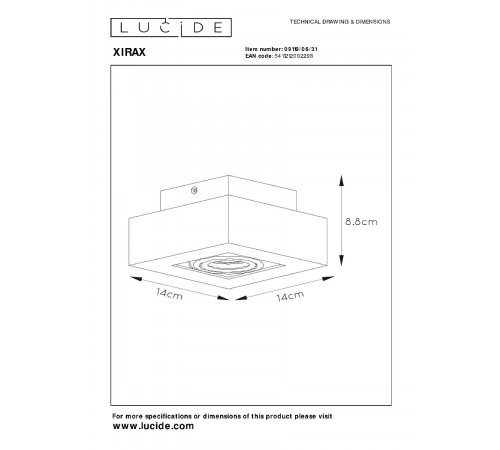Накладной светильник Lucide Xirax 09119/06/31 Накладной светильник Lucide Xirax 09119/06/31