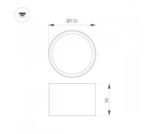 Накладной светильник Arlight SP-BISCOTTO-R120-12W Warm3300-MIX (BK, 80 deg, 230V) 055010 Накладной светильник Arlight SP-BISCOTTO-R120-12W Warm3300-MIX (BK, 80 deg, 230V) 055010