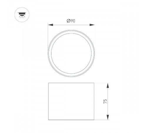 Накладной светильник Arlight SP-BISCOTTO-R90-8W Warm3300-MIX (WH, 80 deg, 230V) 055006 Накладной светильник Arlight SP-BISCOTTO-R90-8W Warm3300-MIX (WH, 80 deg, 230V) 055006