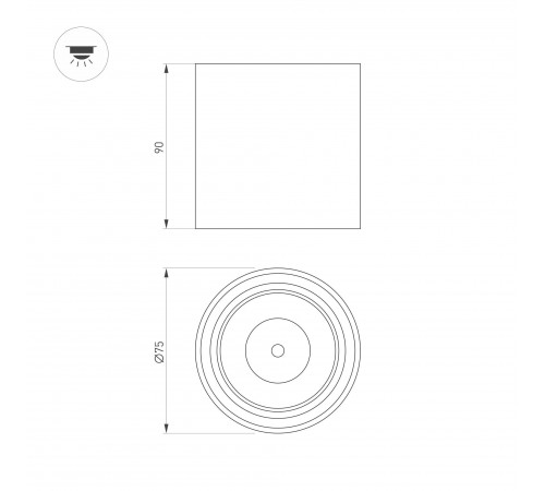 Накладной светильник Arlight SP-SALT-R75-8W Day4000 (WH-BK, 40 deg, 230V) 039376 Накладной светильник Arlight SP-SALT-R75-8W Day4000 (WH-BK, 40 deg, 230V) 039376