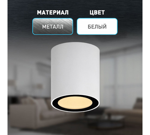 Накладной светильник Эра OL48 WH/BK Б0059799 Накладной светильник Эра OL48 WH/BK Б0059799