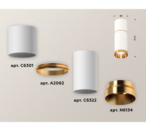 Потолочный светильник Ambrella Light Techno Spot XS6322062 (C6301, A2062, C6322, N6134)