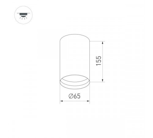 Корпус накладного светильника Arlight SP-Polo-Surface-R65 024220(1) Корпус накладного светильника Arlight SP-Polo-Surface-R65 024220(1)