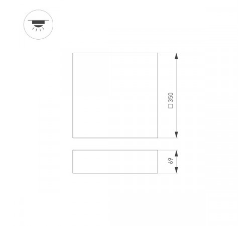 Накладной светильник Arlight SP-Quadro-S350x350-30W Day4000 034790 Накладной светильник Arlight SP-Quadro-S350x350-30W Day4000 034790