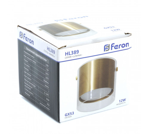 Накладной светильник Feron Barrel Lumina HL389 48796 Накладной светильник Feron Barrel Lumina HL389 48796