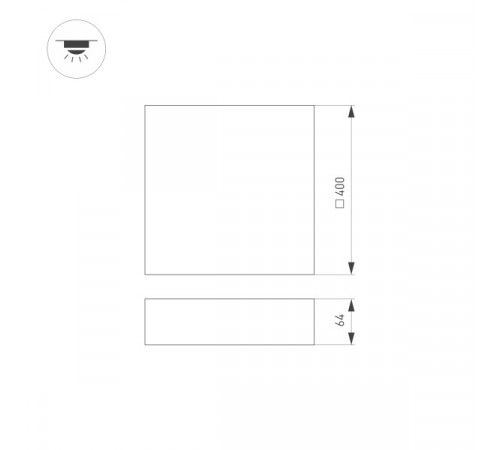 Накладной светильник Arlight SP-Quadro-S400x400-40W Warm3000 034797