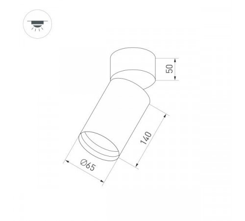 Корпус накладного светильника Arlight SP-Polo-Surface-Flap-R65 024383(1)