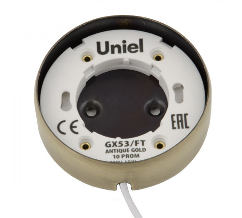 Накладной светильник Uniel GX53/FT ANTIQUE GOLD 10 PROM UL-00003738