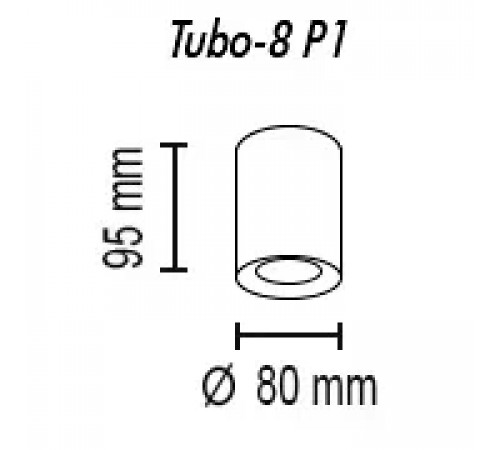 Накладной светильник TopDecor Tubo8 P1 20 Накладной светильник TopDecor Tubo8 P1 20