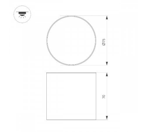 Накладной светильник Arlight SP-CYLINDO-R75-7W Day4000 (BK, 110 deg, 230V) 043965 Накладной светильник Arlight SP-CYLINDO-R75-7W Day4000 (BK, 110 deg, 230V) 043965