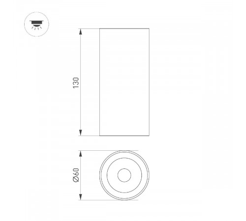 Накладной светильник Arlight SP-GABI-SURFACE-R60-12W Warm3000 052341 Накладной светильник Arlight SP-GABI-SURFACE-R60-12W Warm3000 052341