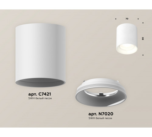 Потолочный светильник Ambrella Light Techno Spot XS7421010 (C7421, N7020)