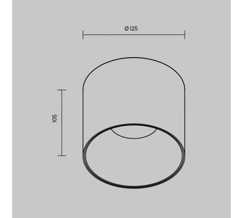 Накладной светильник Maytoni Alfa LED C064CL-01-25W3K-RD-B Накладной светильник Maytoni Alfa LED C064CL-01-25W3K-RD-B