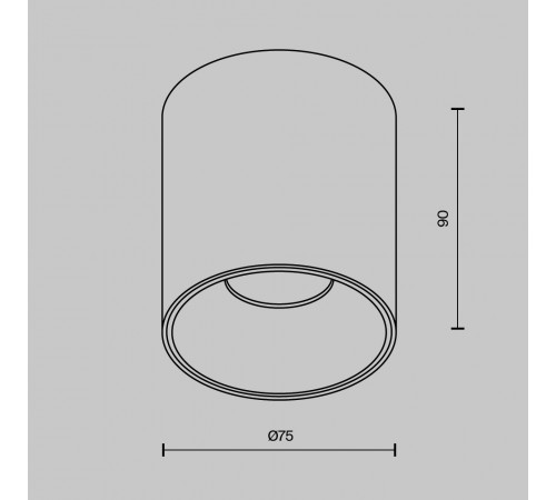 Накладной светильник Maytoni Alfa LED C064CL-12W4K-RD-B Накладной светильник Maytoni Alfa LED C064CL-12W4K-RD-B