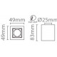 Накладной светильник Fiberli XC002-1T 12120201