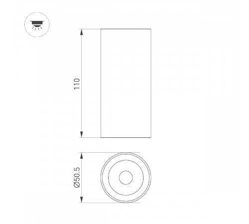 Накладной светильник Arlight SP-GABI-SURFACE-R50-9W Day4000 052334 Накладной светильник Arlight SP-GABI-SURFACE-R50-9W Day4000 052334