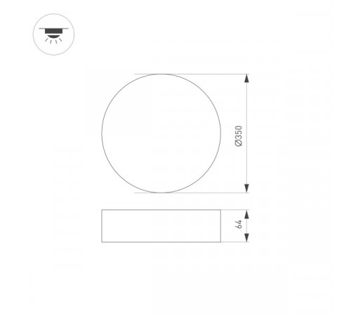 Накладной светильник Arlight SP-Rondo-R350-30W Warm3000 034809 Накладной светильник Arlight SP-Rondo-R350-30W Warm3000 034809