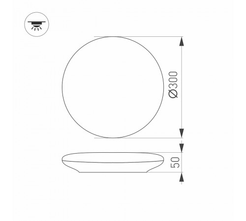 Потолочный светодиодный светильник Arlight CL-Frisbee-Dim-R300-18W Day4000-Mix 030111 Потолочный светодиодный светильник Arlight CL-Frisbee-Dim-R300-18W Day4000-Mix 030111