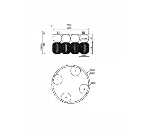 Потолочный светильник Maytoni Drop MOD273CL-L60G3K Потолочный светильник Maytoni Drop MOD273CL-L60G3K
