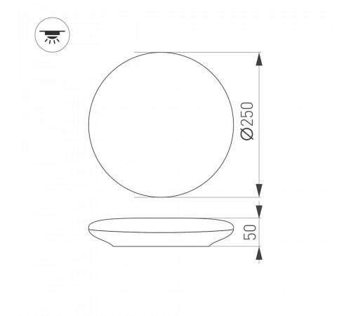 Потолочный светодиодный светильник Arlight CL-Frisbee-Dim-R250-12W Day4000-Mix 030110