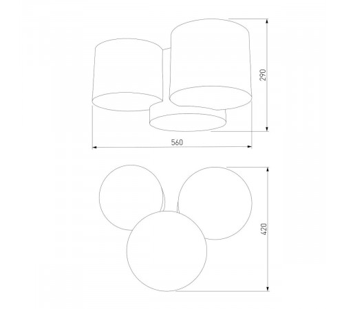 Потолочный светильник TK Lighting Mona 3445 Mona Black/Gold