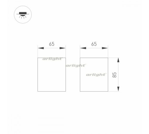 Потолочный светодиодный светильник Arlight SP-Orient-Surface-TC-S65x65-10W 031855 Потолочный светодиодный светильник Arlight SP-Orient-Surface-TC-S65x65-10W 031855