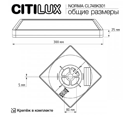Потолочный светильник Citilux Norma CL748K301 Потолочный светильник Citilux Norma CL748K301