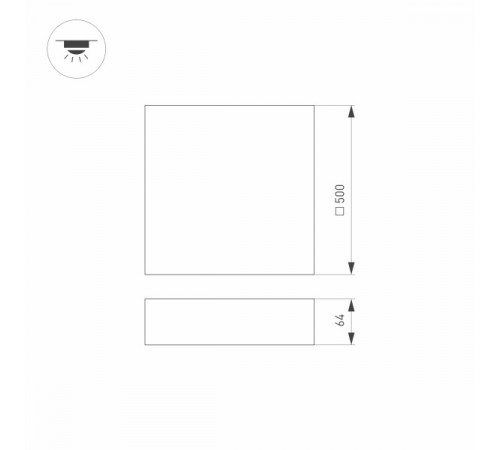 Потолочный светильник Arlight SP-Quadro-S500x500-50W Day4000 034801 Потолочный светильник Arlight SP-Quadro-S500x500-50W Day4000 034801
