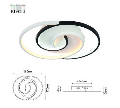 Потолочный светильник Rivoli Abby 6101-103 Б0059008