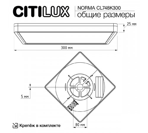 Потолочный светильник Citilux Norma CL748K300 Потолочный светильник Citilux Norma CL748K300