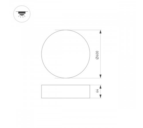 Потолочный светильник Arlight SP-Rondo-R600-60W Day4000 034821