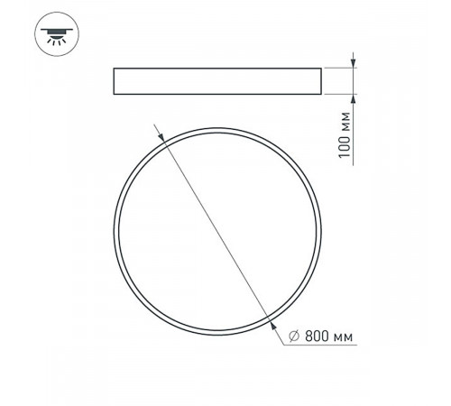 Потолочный светильник Arlight SP-TOR-PILL-PRISM-R800-94W Day4000 (WH, 100 deg, 230V) 022133(4)