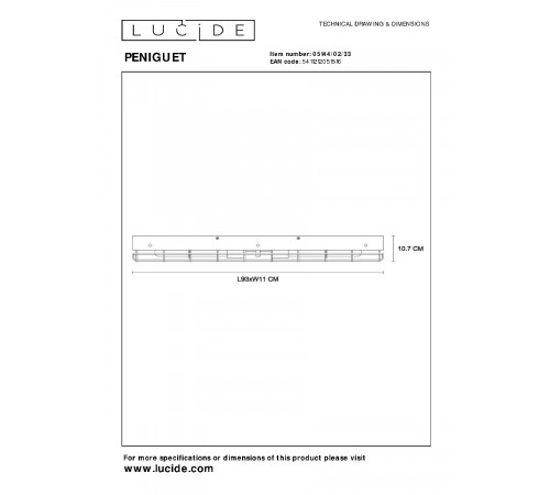 Потолочный светильник Lucide Peniguet 05144/02/33 Потолочный светильник Lucide Peniguet 05144/02/33