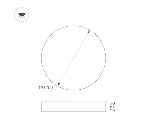 Потолочный светильник Arlight SP-PLATO-R1200-145W Warm3000 (BK, 120 deg, 230V) 038930 Потолочный светильник Arlight SP-PLATO-R1200-145W Warm3000 (BK, 120 deg, 230V) 038930