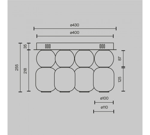 Потолочный светильник Maytoni Drop MOD273CL-L60G3K Потолочный светильник Maytoni Drop MOD273CL-L60G3K