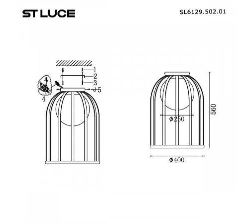 Потолочный светильник ST Luce Nordic SL6129.502.01 Потолочный светильник ST Luce Nordic SL6129.502.01
