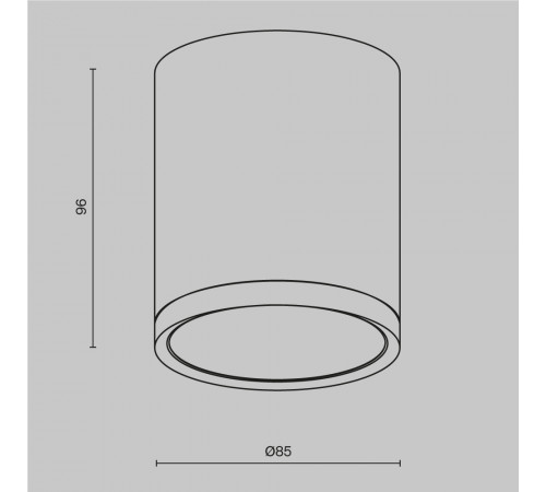 Потолочный светильник Maytoni Technical Hoop C086CM-GX53-MRD-BG