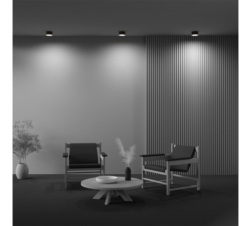 Потолочный светодиодный светильник Maytoni Technical Ceiling & Wall Zon C032CL-12W3K-RD-B Потолочный светодиодный светильник Maytoni Technical Ceiling & Wall Zon C032CL-12W3K-RD-B