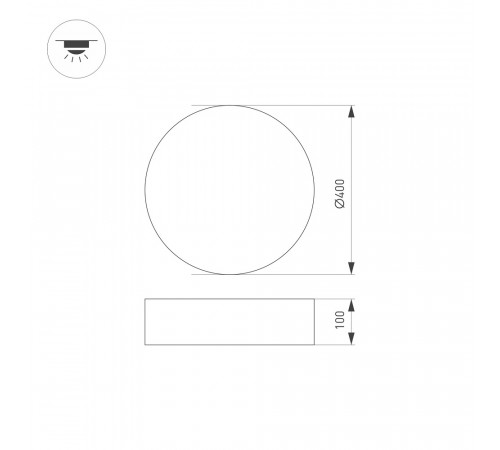 Потолочный светильник Arlight SP-TOR-TB400SW-25W Warm White Потолочный светильник Arlight SP-TOR-TB400SW-25W Warm White