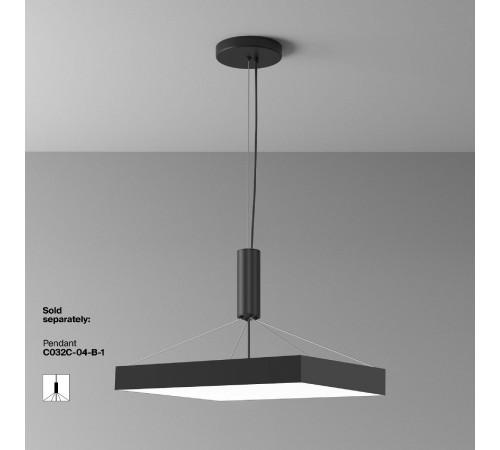 Потолочный светильник Maytoni Zon C032CL-90W4K-SQ-B Потолочный светильник Maytoni Zon C032CL-90W4K-SQ-B