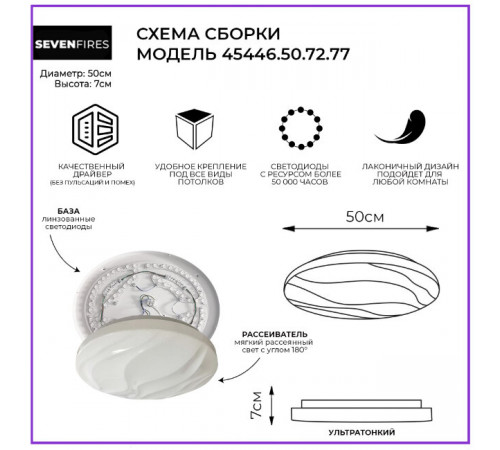 Потолочный светильник Seven Fires Илоро 45446.50.72.77 Потолочный светильник Seven Fires Илоро 45446.50.72.77