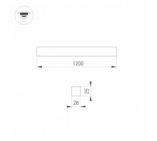 Потолочный светильник Arlight Snap-Starline-Flat-S1200-26W Day4000 031476