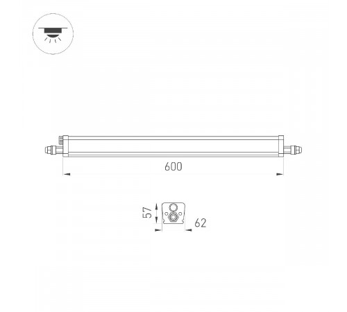 Линейный потолочный светильник Arlight ALT-TUBULAR-600-14W Day4000 049412 Линейный потолочный светильник Arlight ALT-TUBULAR-600-14W Day4000 049412