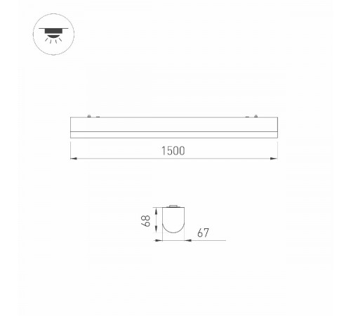 Линейный светильник Arlight ALT-LARGO-MOTION-1500-40W Day4000 055024 Линейный светильник Arlight ALT-LARGO-MOTION-1500-40W Day4000 055024