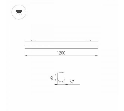 Линейный светильник Arlight ALT-LARGO-MOTION-1200-30W Day4000 052672 Линейный светильник Arlight ALT-LARGO-MOTION-1200-30W Day4000 052672