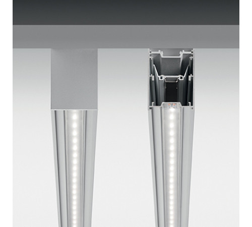 Подвесной светодиодный светильник Ideal Lux Fluo Bi-Emission 1200 3000K Aluminum 192659 Подвесной светодиодный светильник Ideal Lux Fluo Bi-Emission 1200 3000K Aluminum 192659